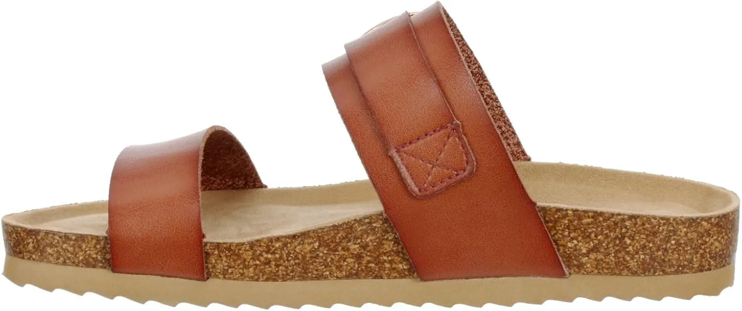 Elena - Women's Casual Two Strap Slip-On Footbed Sandals