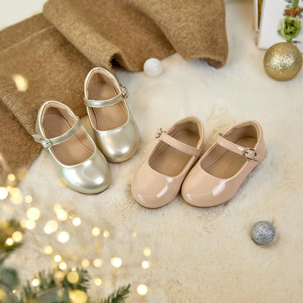 ESTINE Toddler Little Girls Ballet Shoes Baby Kids Princess Dress Wedding Strap Mary Jane Flats