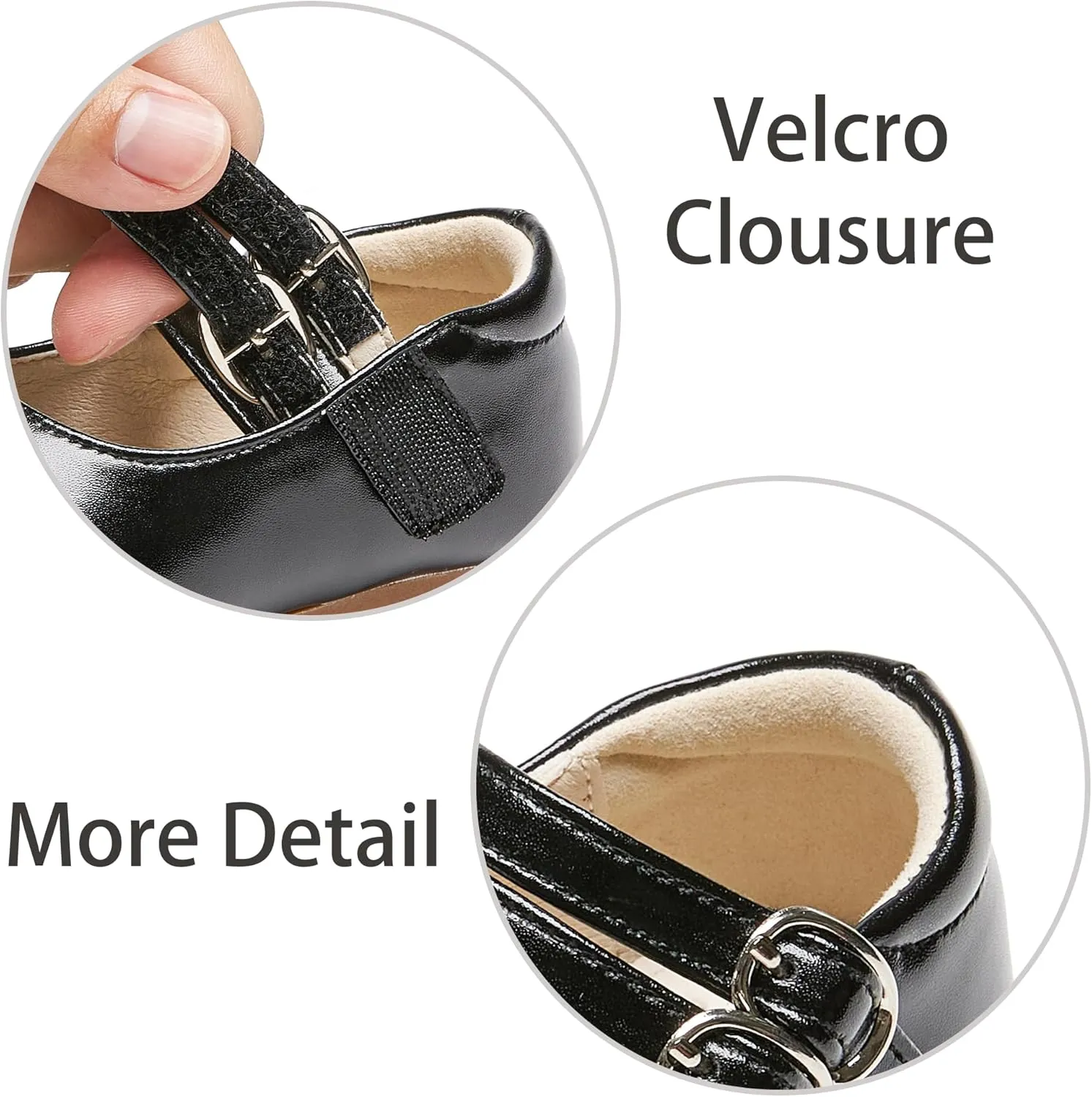 ESTINE Toddler/Little Kid Girls Dress Mary Jane Flats Flowers Fashion Princess Ballet Shoes