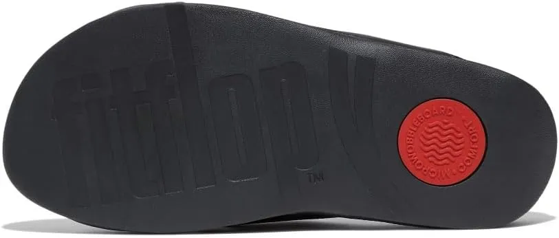 FitFlop Men's Surfer Webbing/Leather Cross Slides