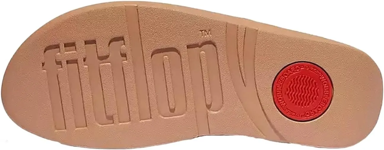 FitFlop Women's Fino Resin-Hoop Leather Toe-Post Sandals Wedge