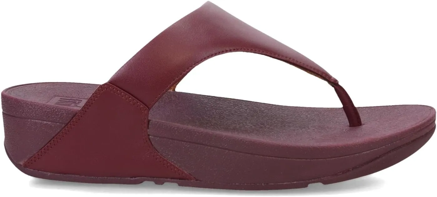 FitFlop Women's Lulu Leather Toe-Post Sandals Wedge
