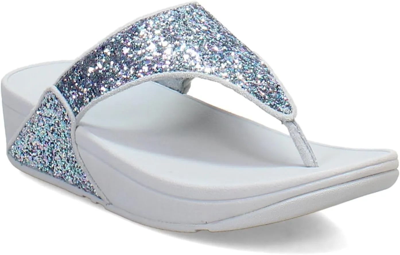 FitFlop Women's Lulu Multi-Tonal Glitter Toe-Post Sandals Wedge