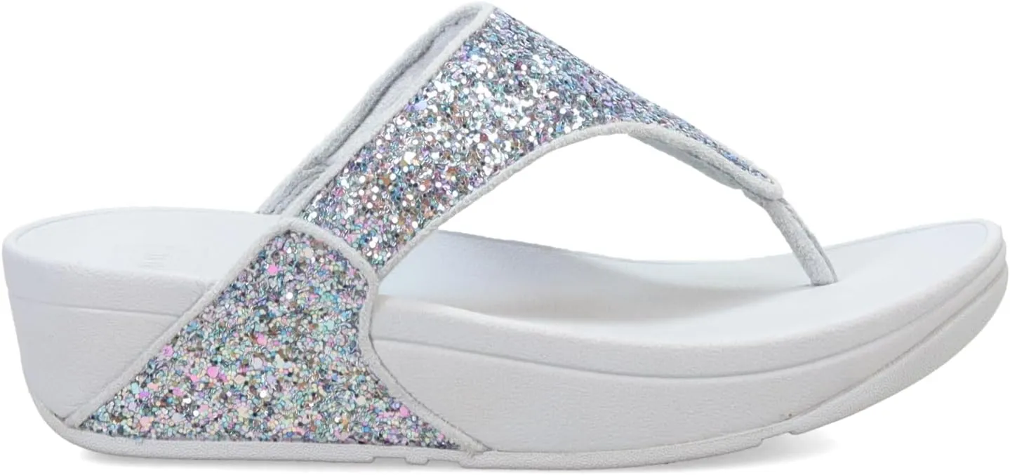 FitFlop Women's Lulu Multi-Tonal Glitter Toe-Post Sandals Wedge