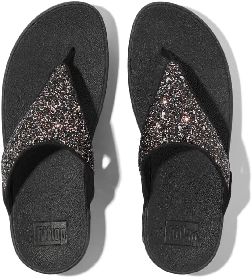 FitFlop Women's Lulu Multi-Tonal Glitter Toe-Post Sandals Wedge
