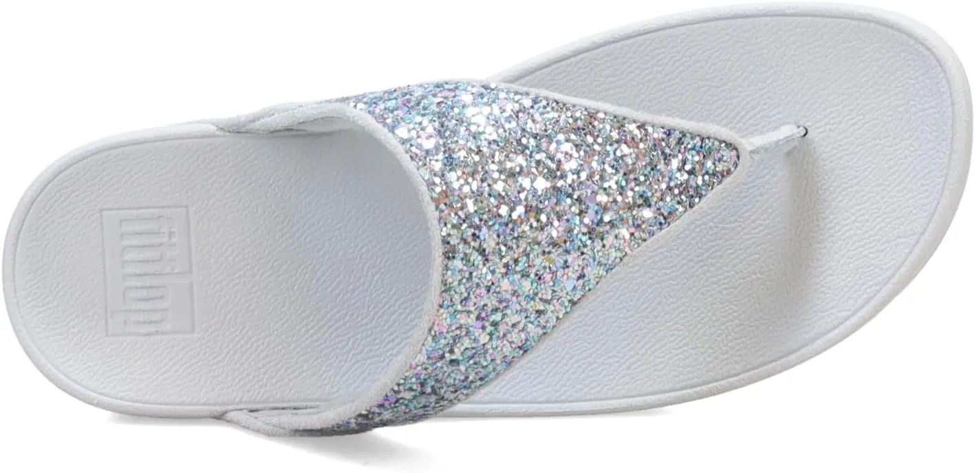 FitFlop Women's Lulu Multi-Tonal Glitter Toe-Post Sandals Wedge