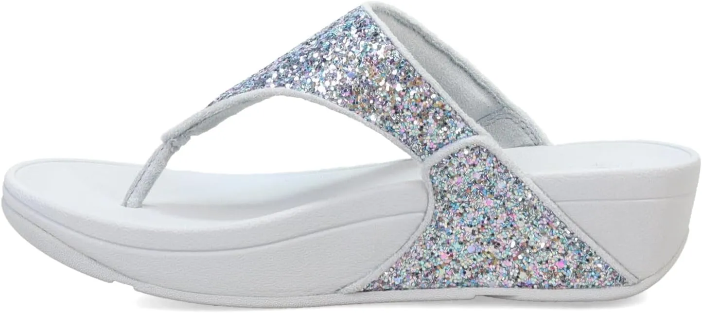 FitFlop Women's Lulu Multi-Tonal Glitter Toe-Post Sandals Wedge