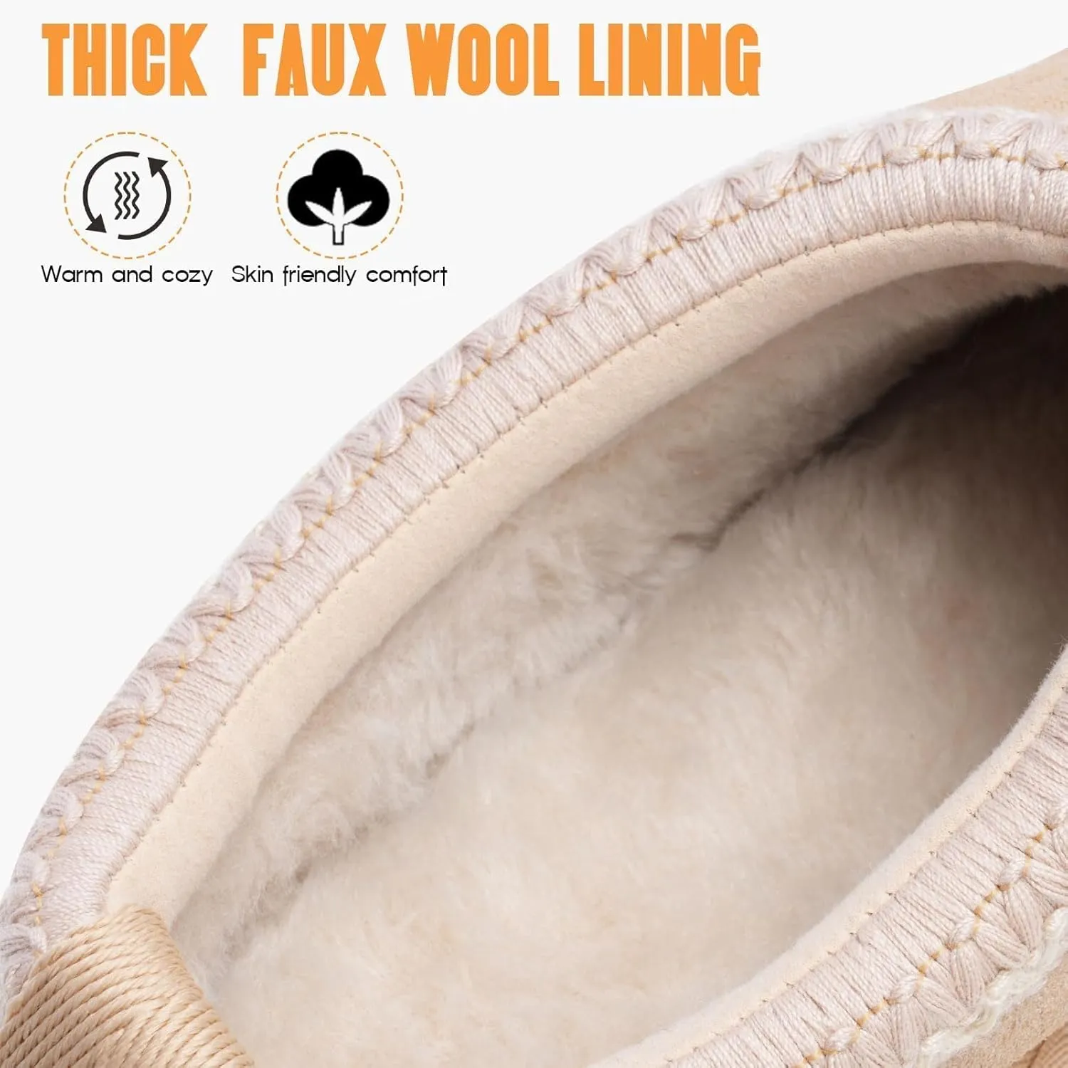 FITORY Womens Platform Slippers, Suede Ankle Boots with Fleece-lined for Indoor Outdoors Size 6-11