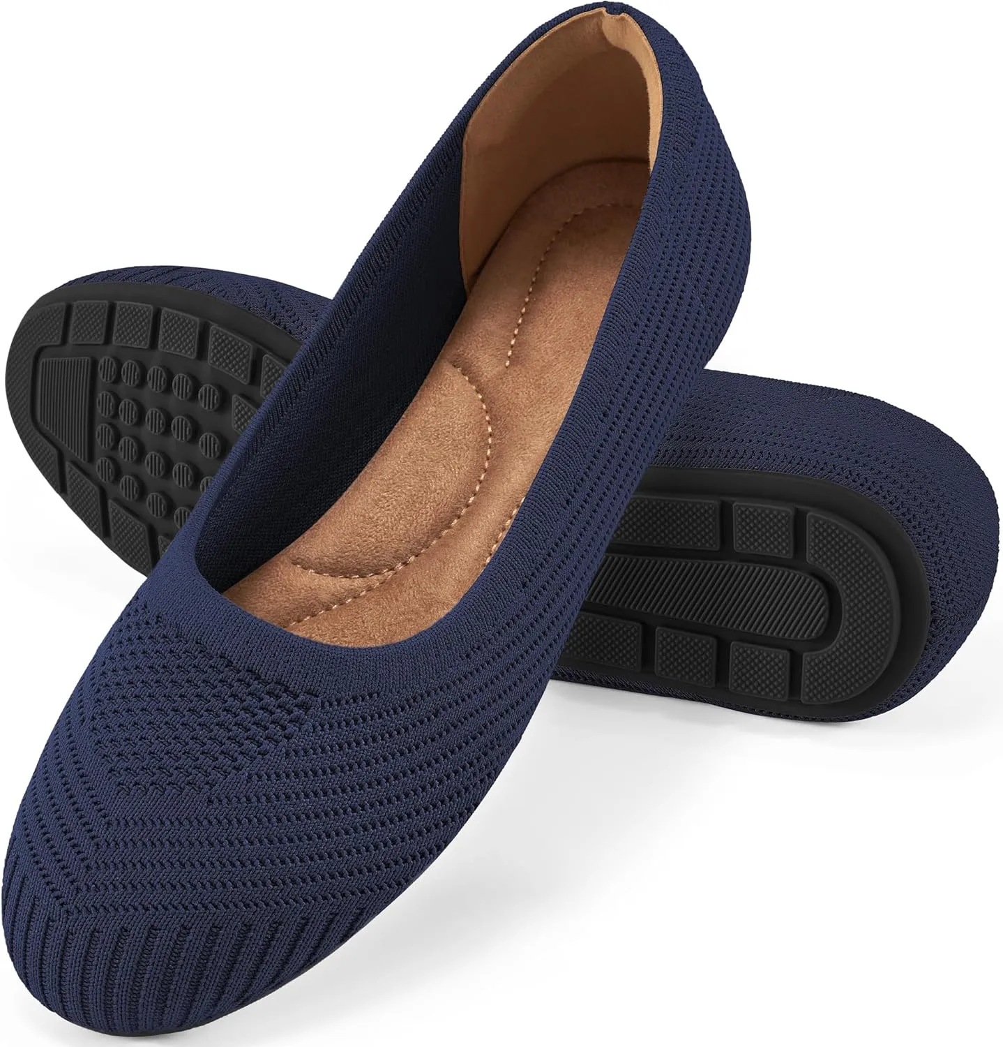 Flats for Women Ballets Shoes: Comfortable Knitted Dressy Work Flats - Ladies Wedding Flat Casual Shoes