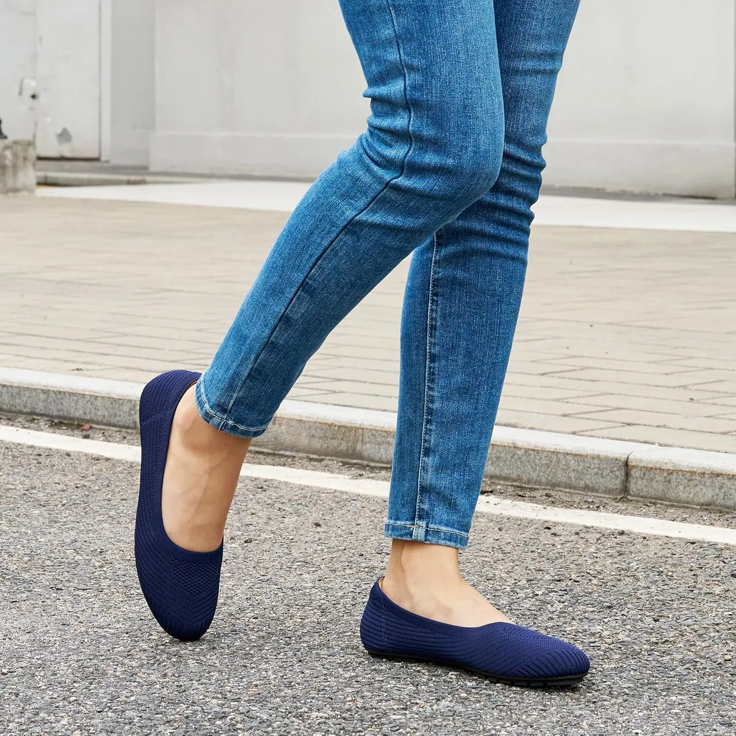 Flats for Women Ballets Shoes: Comfortable Knitted Dressy Work Flats - Ladies Wedding Flat Casual Shoes