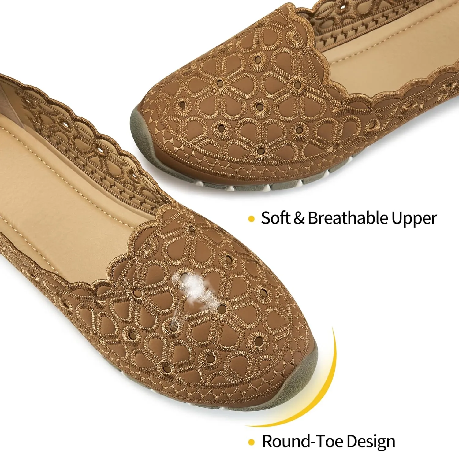 Flats for Women Dressy Comfortable: Closed Toe Dress Ballet Flats Slip on Round Toe Comfort Womens Shoes Work
