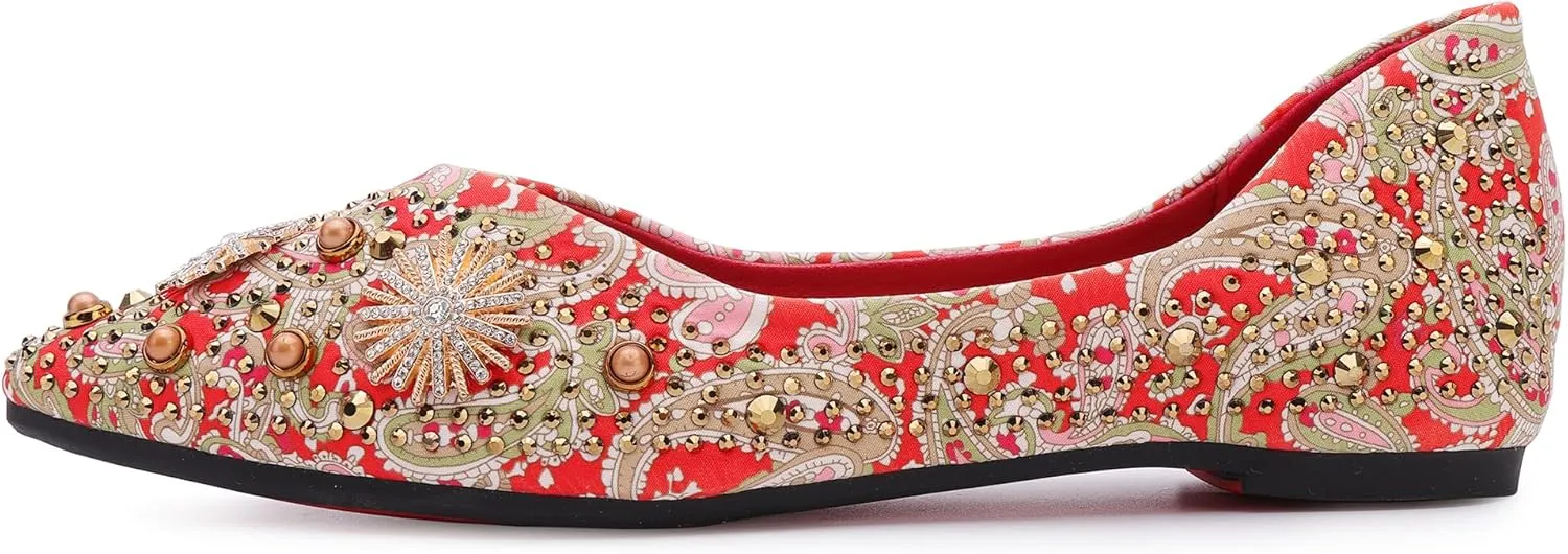 Flats for Women Pointed Toe Fashion Wedding Shoes Work Casual Slip-On Dress Shoes Women Comfortable Dressy Flat