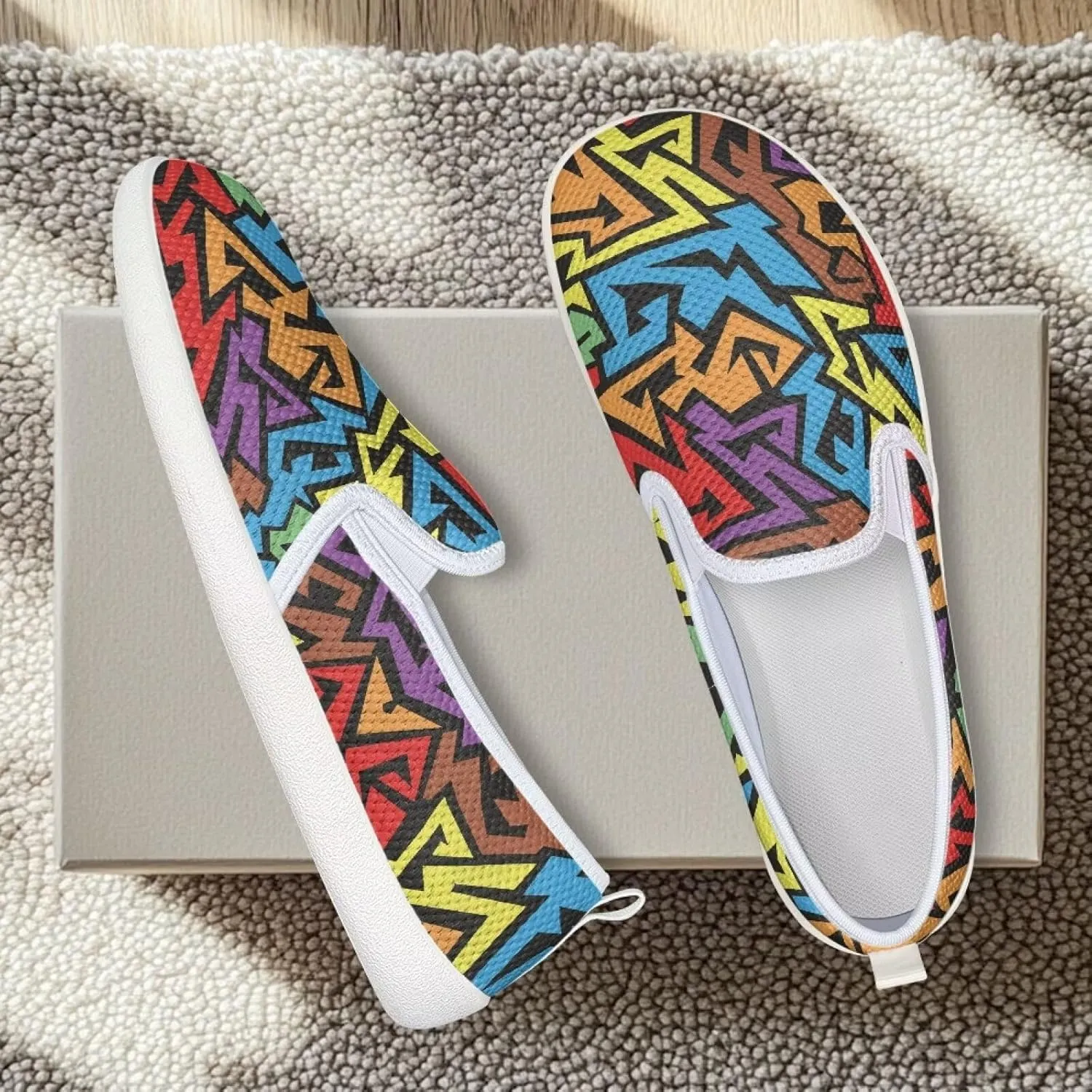 Floral Womens Soft Fashion Flats Comfort Casual Loafers Slip On Walking Shoes Ladies Travel Dress Shoes SizeUS 6-11