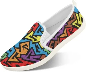 Floral Womens Soft Fashion Flats Comfort Casual Loafers Slip On Walking Shoes Ladies Travel Dress Shoes SizeUS 6-11