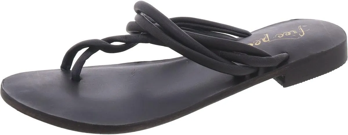 Free People Womens Kayla Leather Thong Slide Sandals