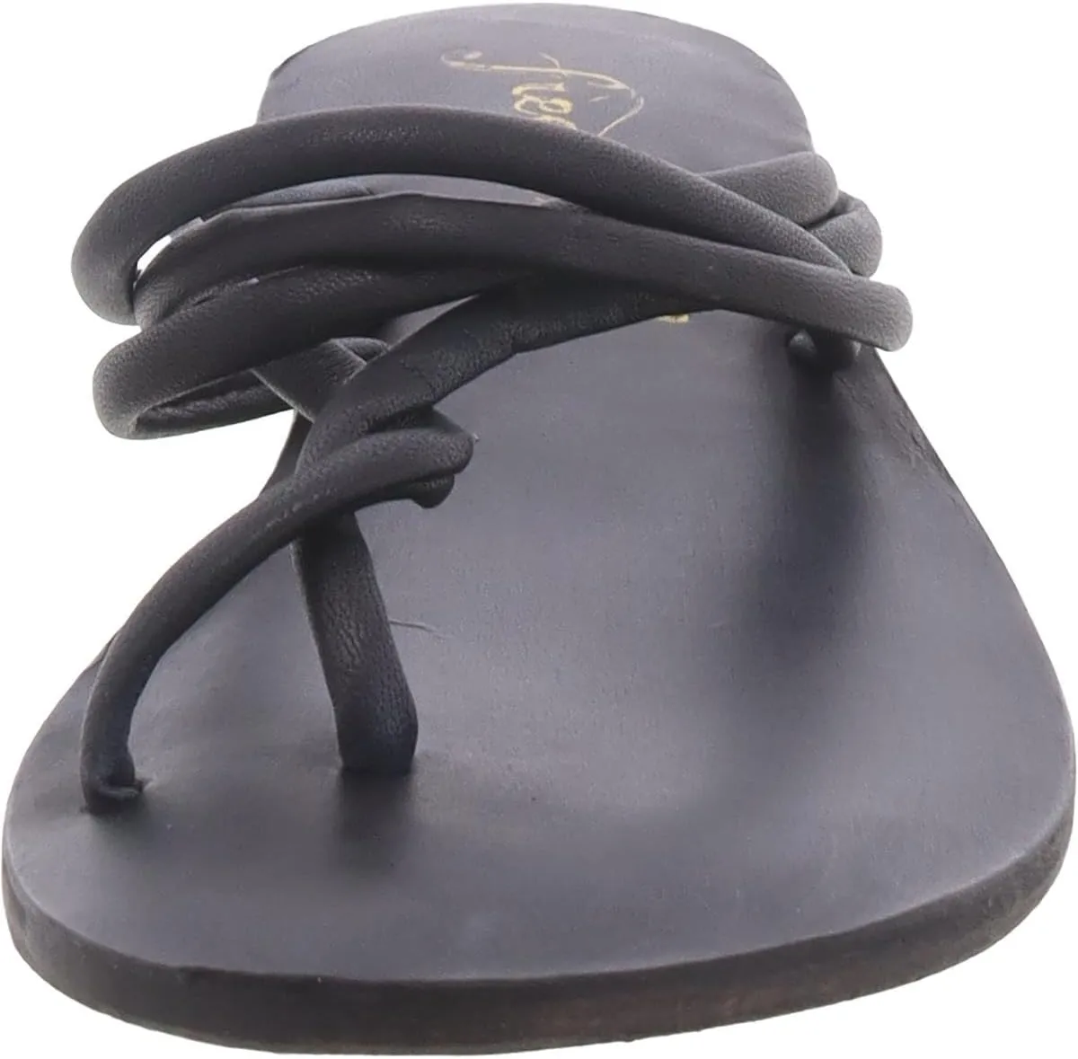 Free People Womens Kayla Leather Thong Slide Sandals