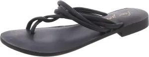 Free People Womens Kayla Leather Thong Slide Sandals