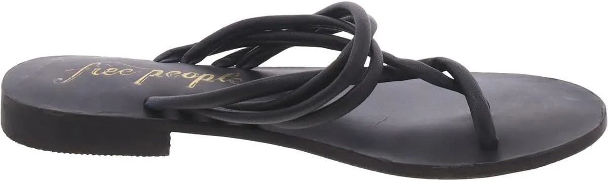 Free People Womens Kayla Leather Thong Slide Sandals