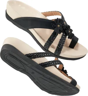 FUDYNMALC Womens Orthotic Flips Flops Sandals Arch Support for Flat feet Orthopedic Slides Sandals Plantar Fasciitis Comfortable Walking Thong Sandals for Women