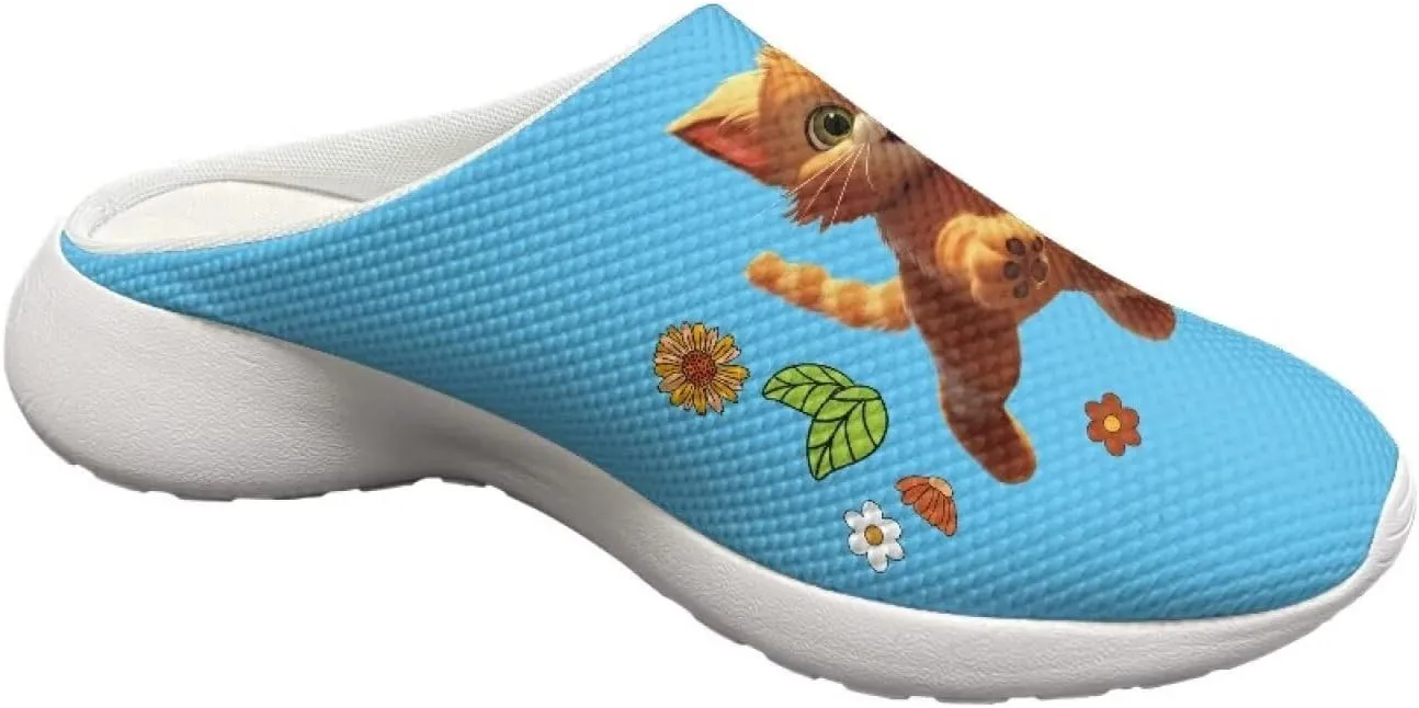 Garden Slip On Shoes for Women Mesh Garden Clogs Rubber Garden Loafers Outdoor Garden Sandals