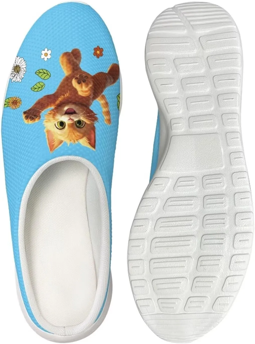 Garden Slip On Shoes for Women Mesh Garden Clogs Rubber Garden Loafers Outdoor Garden Sandals