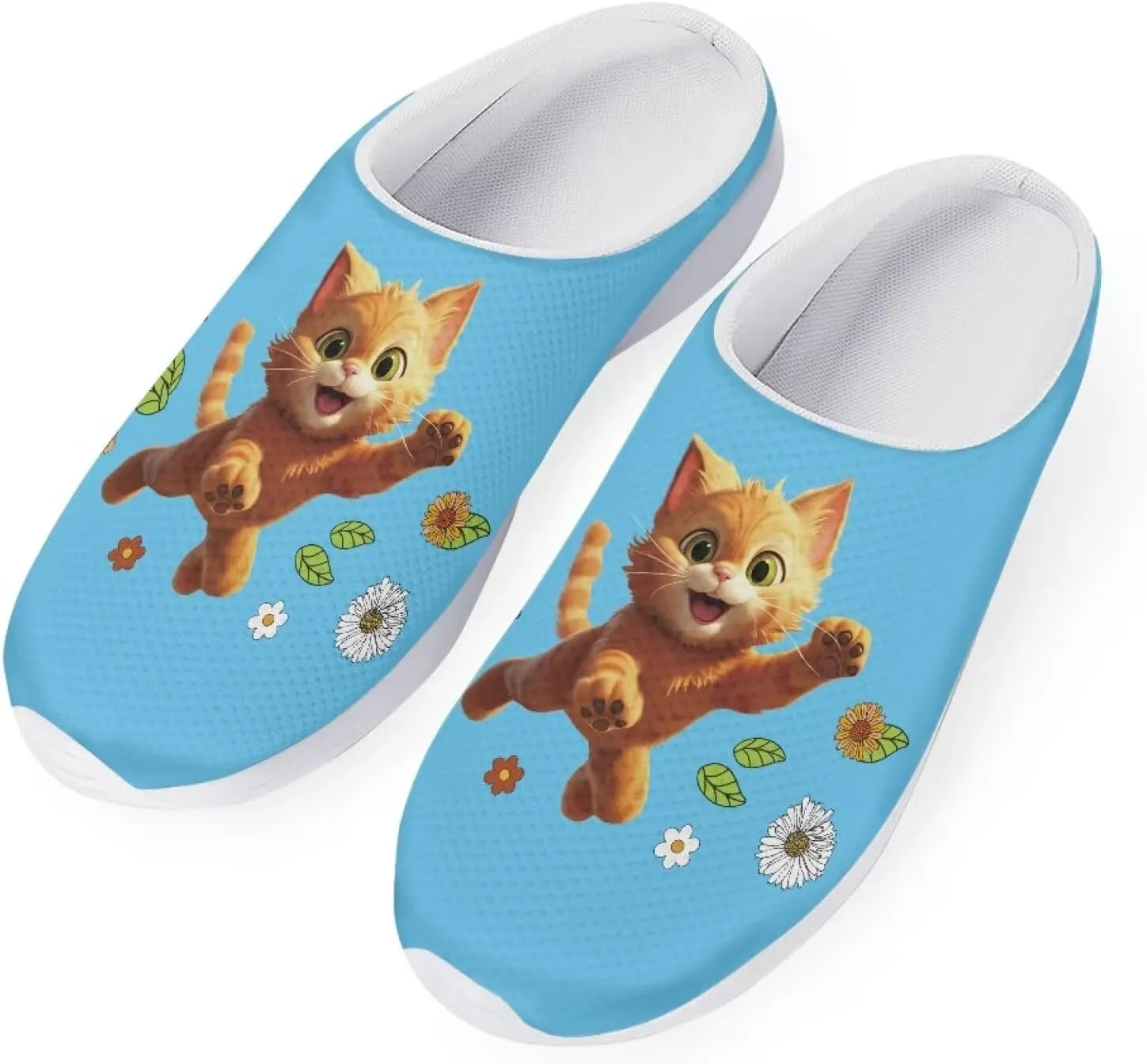 Garden Slip On Shoes for Women Mesh Garden Clogs Rubber Garden Loafers Outdoor Garden Sandals