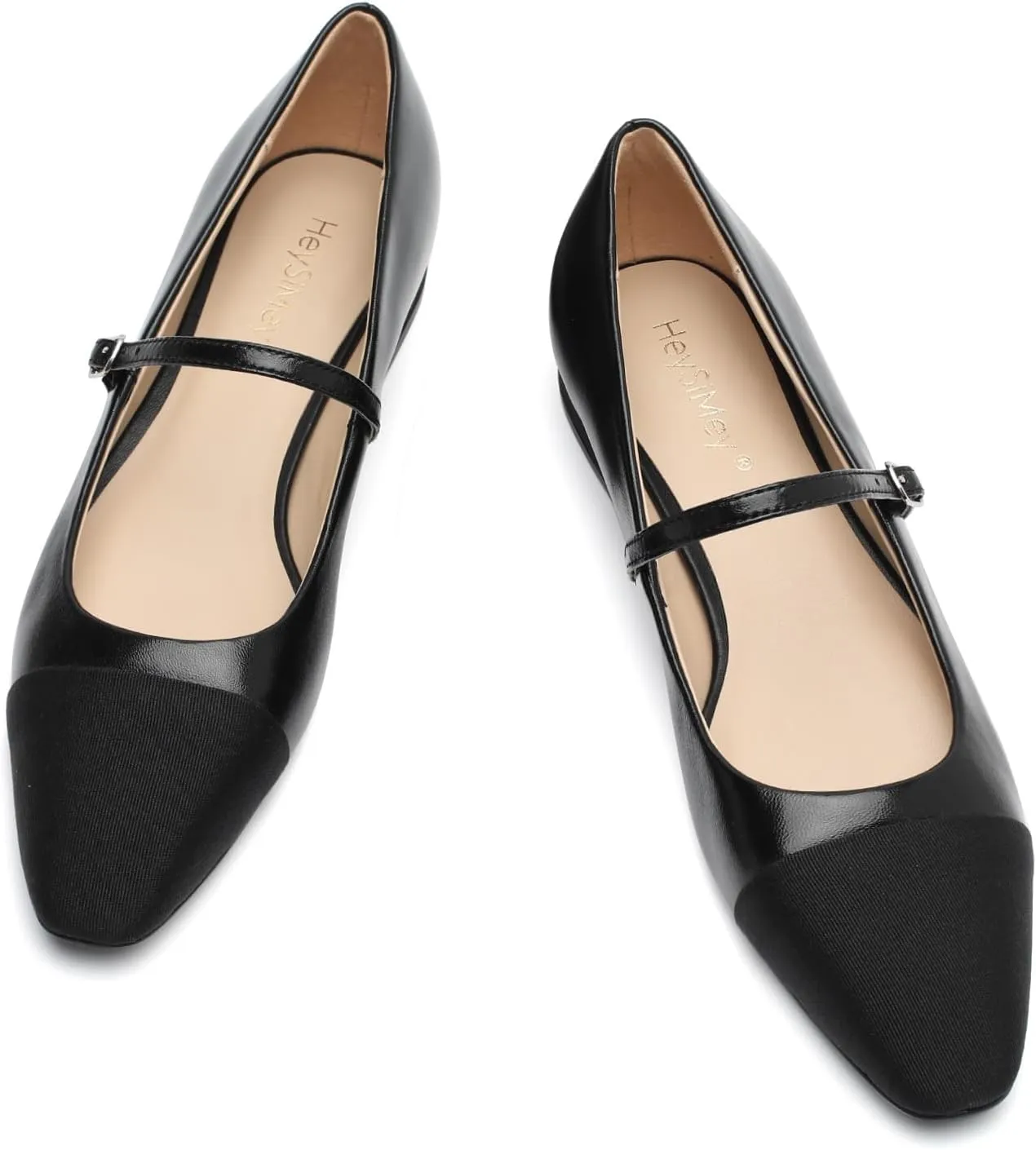 Genuine Leather Mary Jane Shoes Women Comfortable Casual Dressy Flats with Memory Latex Insole Adjustable Straps Comfort Mary Janes Flats