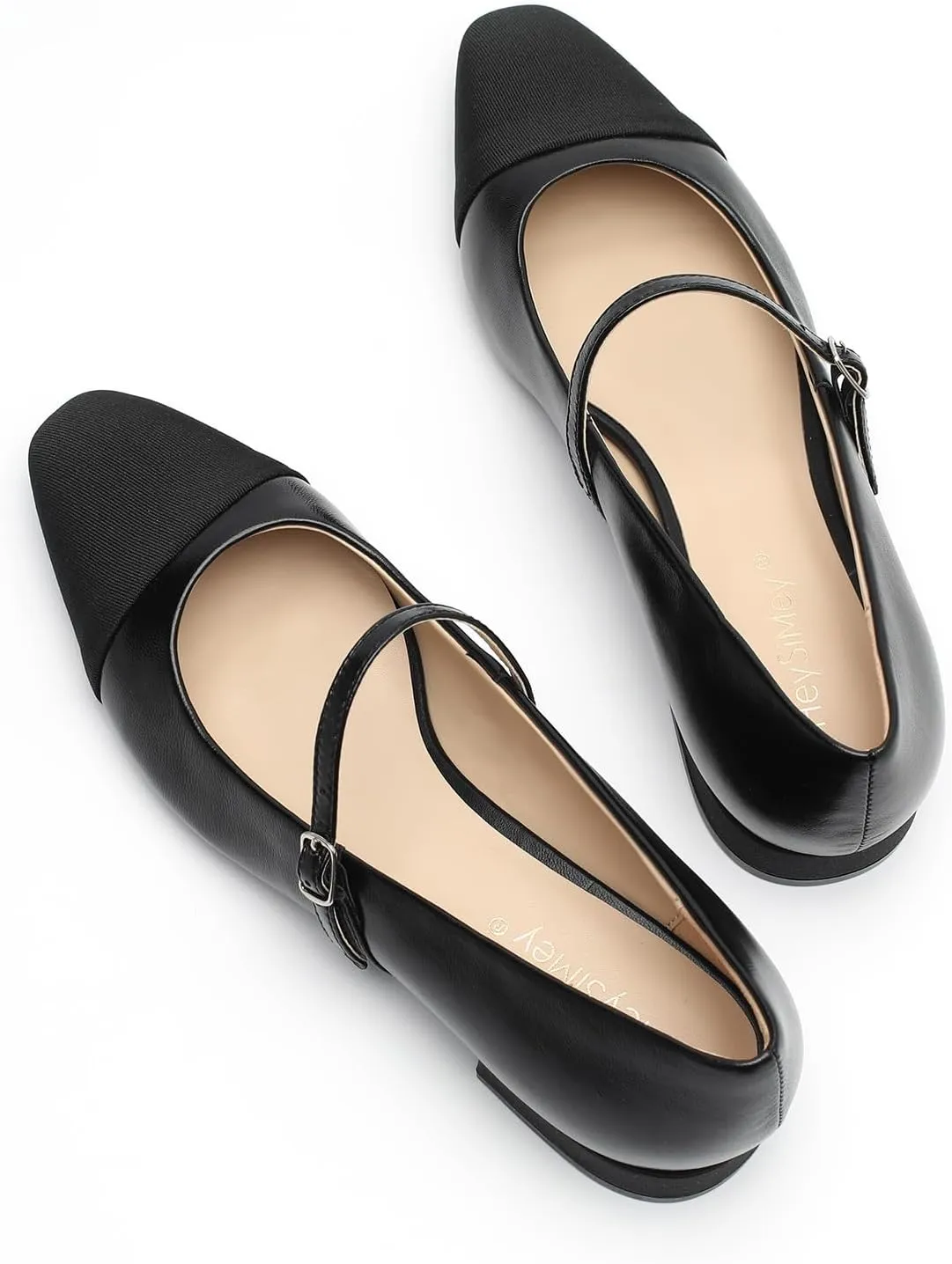 Genuine Leather Mary Jane Shoes Women Comfortable Casual Dressy Flats with Memory Latex Insole Adjustable Straps Comfort Mary Janes Flats