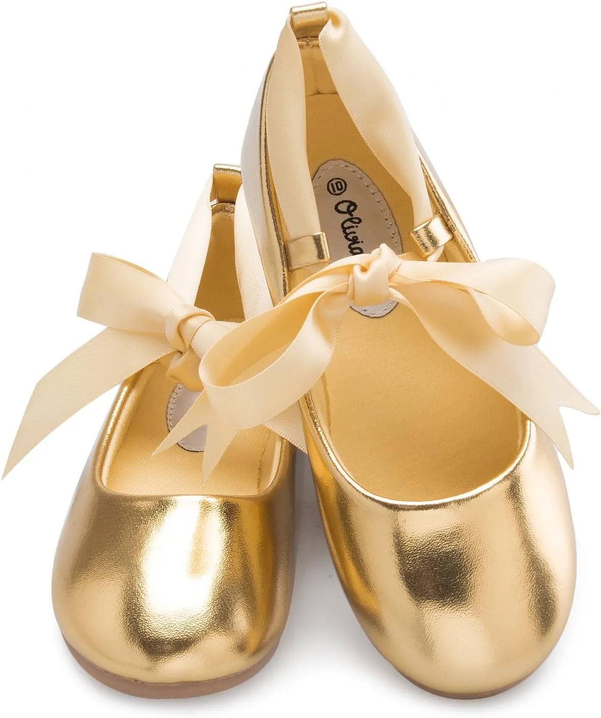 Girls Adorable Ballerina Mary Jane Flats Ribbon Tie Shoes