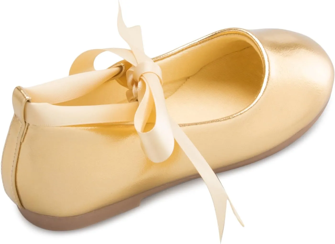 Girls Adorable Ballerina Mary Jane Flats Ribbon Tie Shoes