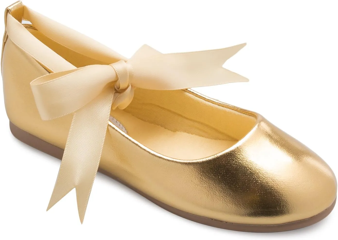 Girls Adorable Ballerina Mary Jane Flats Ribbon Tie Shoes
