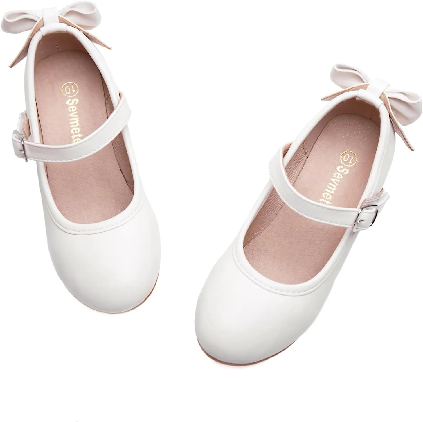 Girls Dress Shoes Low Heel Princess Shoes Wedding Party Mary Jane Flats for Toddler/Little Kids