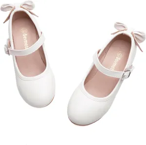Girls Dress Shoes Low Heel Princess Shoes Wedding Party Mary Jane Flats for Toddler/Little Kids