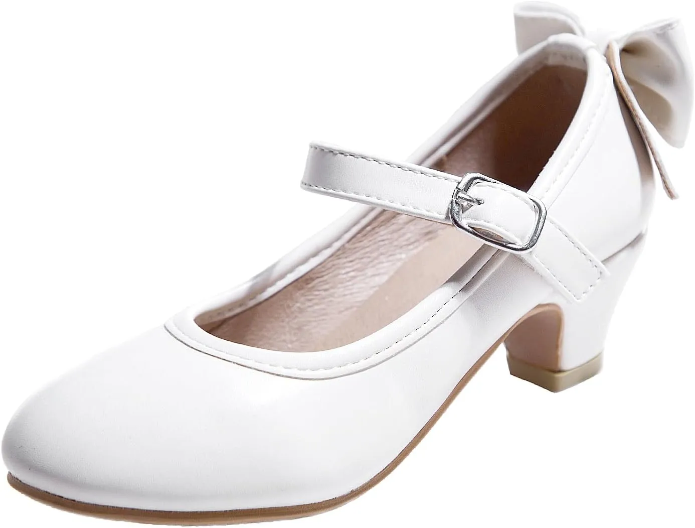 Girls Dress Shoes Low Heel Princess Shoes Wedding Party Mary Jane Flats for Toddler/Little Kids