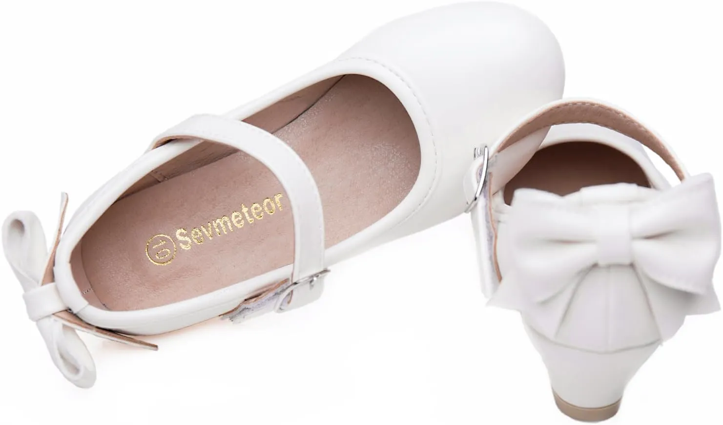 Girls Dress Shoes Low Heel Princess Shoes Wedding Party Mary Jane Flats for Toddler/Little Kids