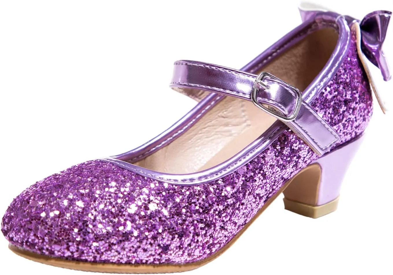 Girls Dress Shoes Low Heel Princess Shoes Wedding Party Mary Jane Flats for Toddler/Little Kids