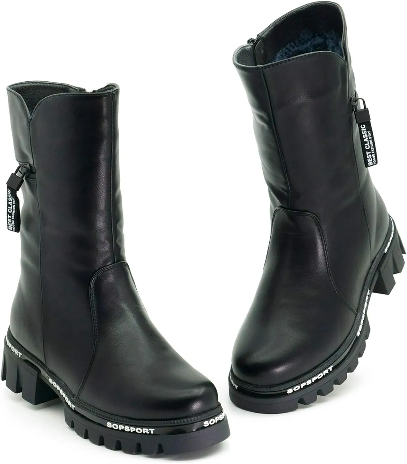 girls snow boots for girls shoes Little Big kids snow boots girls size Cold Weather Waterproof Outdoor Warm Faux Fur Lined Winter Flat Riding Boots Shoes(Little/Big Kid)