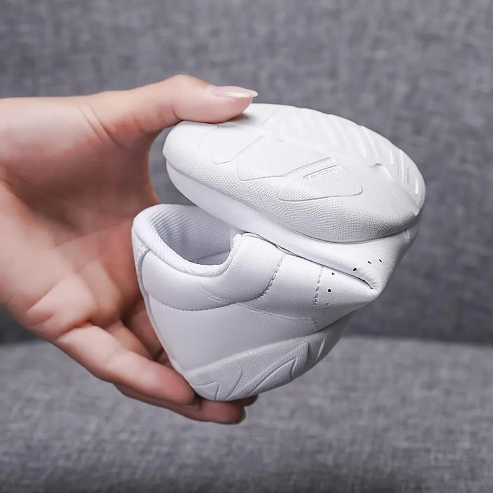 Girls White Cheerleading Dance Shoes Youth Athletic Training Tennis Walking Competition White Sneakers Girls
