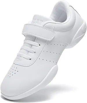 Girls White Cheerleading Dance Shoes Youth Athletic Training Tennis Walking Competition White Sneakers Girls