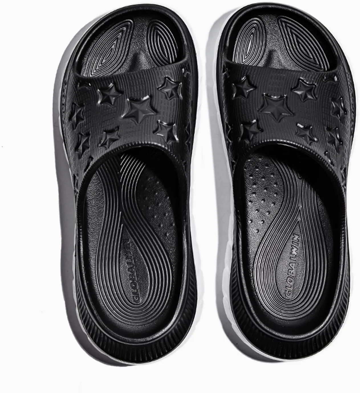 GLOBALWIN Sports Recovery Slides for Women Ava Sports Sandals With Comfortable Arch Support Indoor Outdoor Cloud Slippers Reduce Stress on Feet Lightweight Pillow Slides