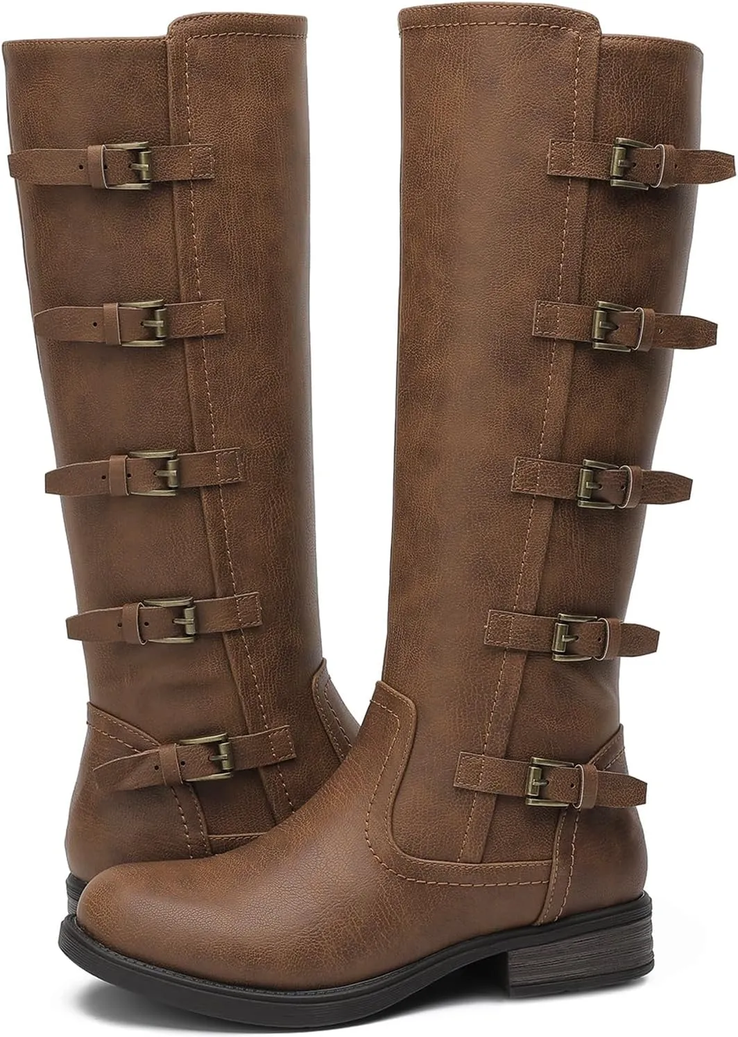 GLOBALWIN Women's Knee High Boots Horseback Riding Tall Boots For Women With Low Heel Comforable For Walking