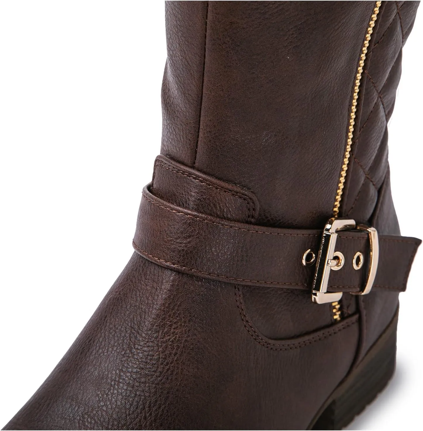 GLOBALWIN Women's Quilted Knee-High Fashion Dressy Riding Boots