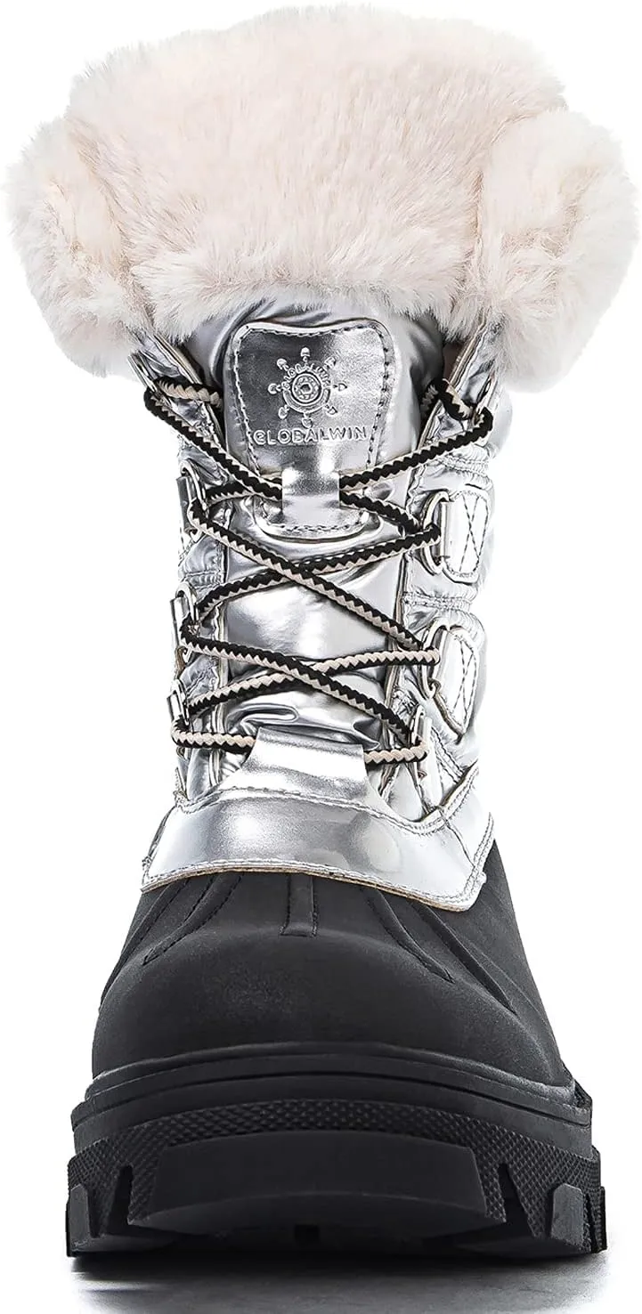 GLOBALWIN Women's Snow Boots Ankle Winter Boots For Women