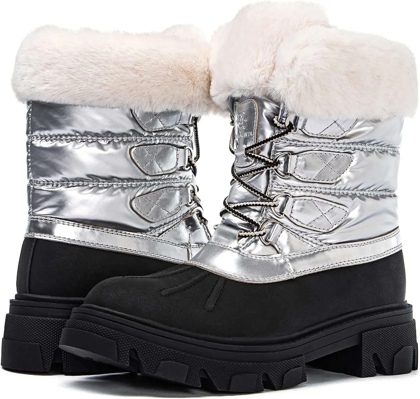GLOBALWIN Women's Snow Boots Ankle Winter Boots For Women