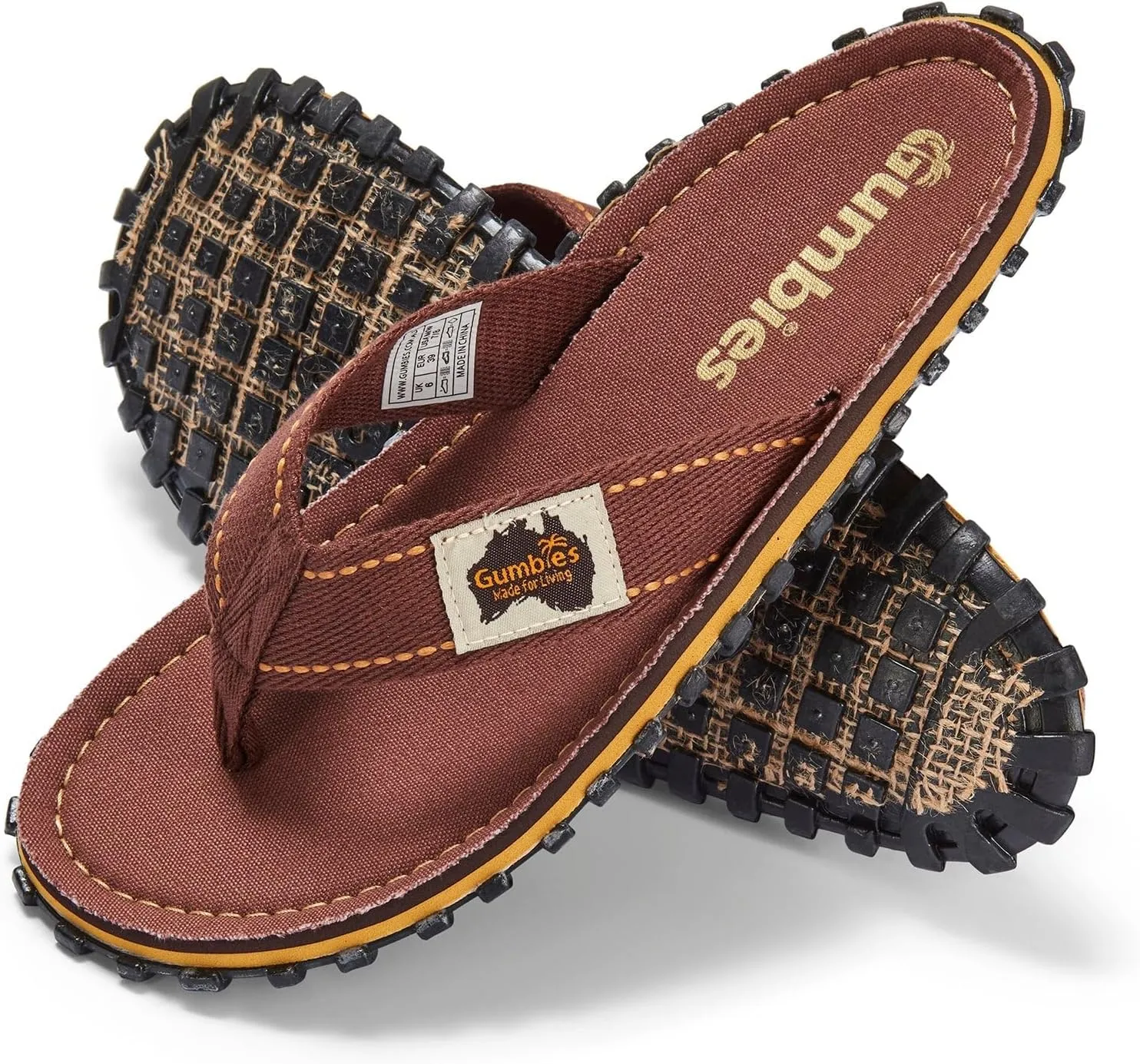 Gumbies Islander Unisex Flip Flops, with Supersoft Cotton Toe Post and Durable Recycled Rubber Sole - Comfort Guaranteed