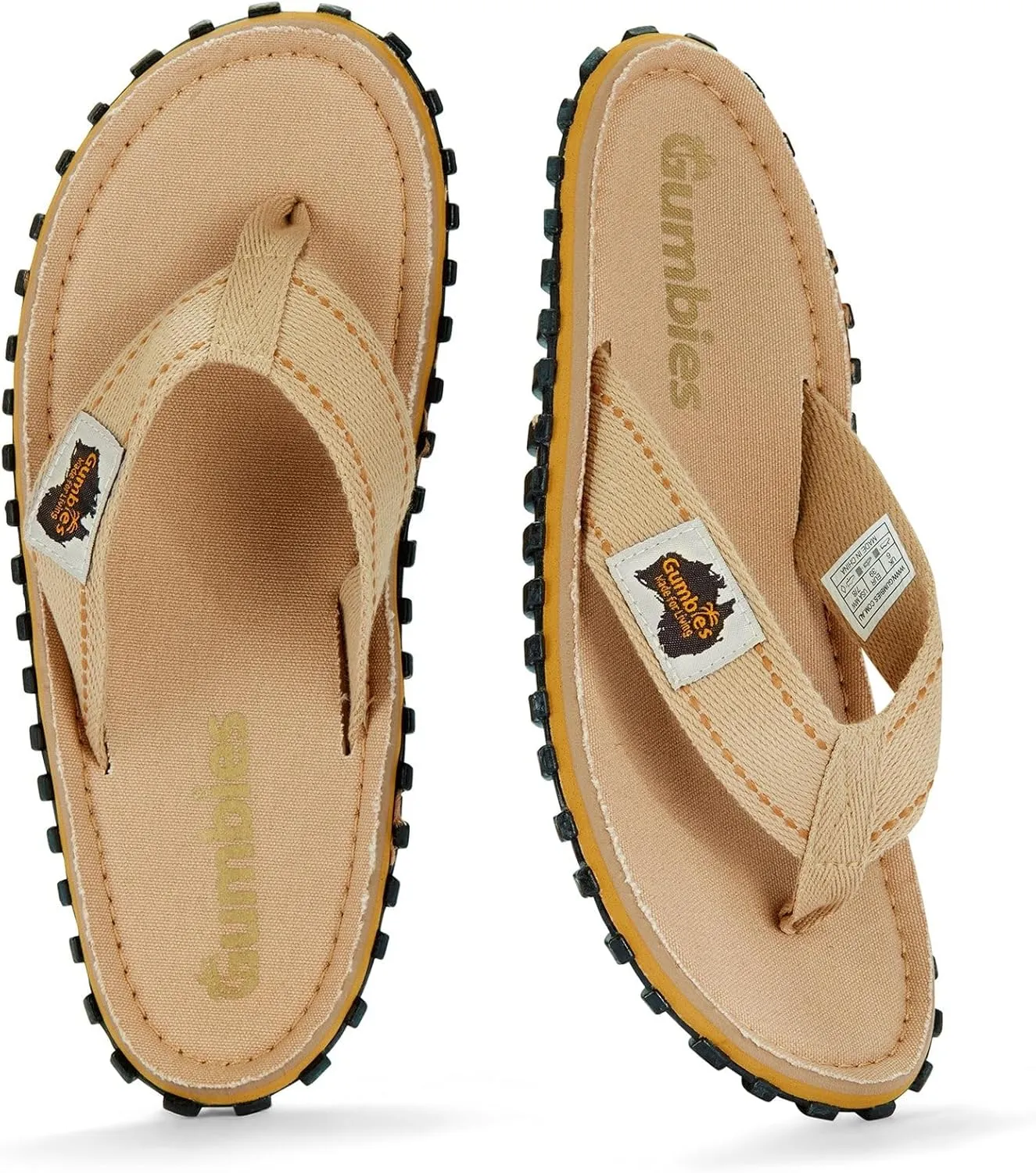 Gumbies Islander Unisex Flip Flops, with Supersoft Cotton Toe Post and Durable Recycled Rubber Sole - Comfort Guaranteed