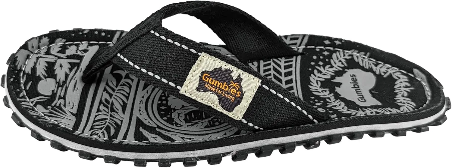 Gumbies Islander Unisex Flip Flops, with Supersoft Cotton Toe Post and Durable Recycled Rubber Sole - Comfort Guaranteed