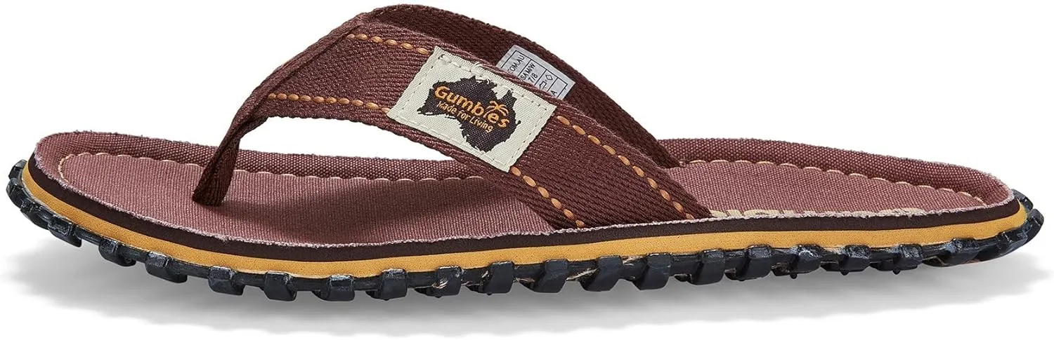 Gumbies Islander Unisex Flip Flops, with Supersoft Cotton Toe Post and Durable Recycled Rubber Sole - Comfort Guaranteed
