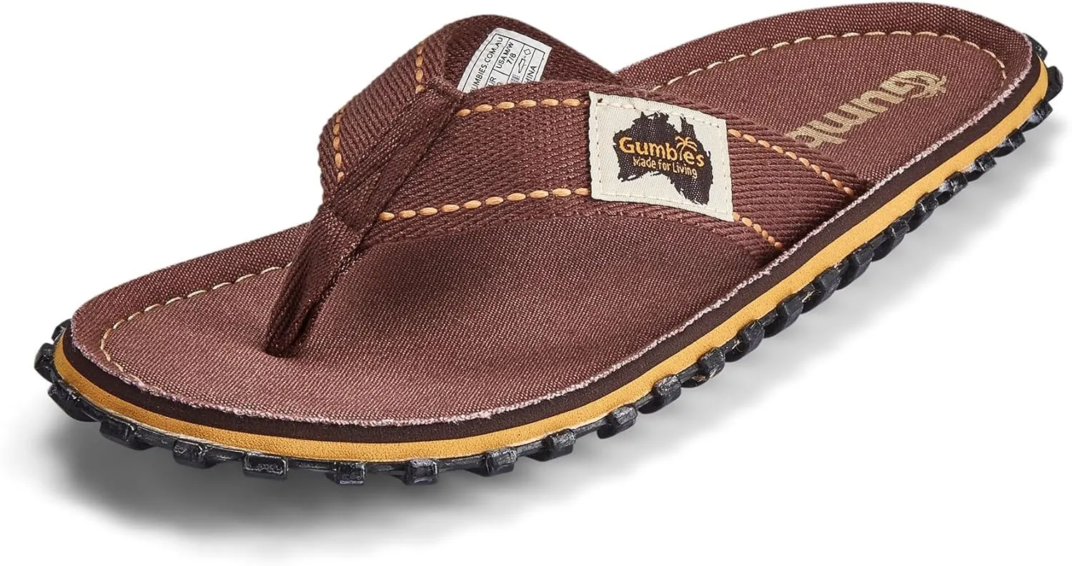 Gumbies Islander Unisex Flip Flops, with Supersoft Cotton Toe Post and Durable Recycled Rubber Sole - Comfort Guaranteed