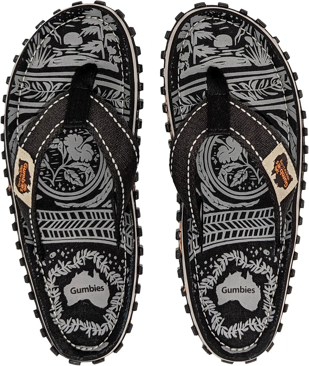Gumbies Islander Unisex Flip Flops, with Supersoft Cotton Toe Post and Durable Recycled Rubber Sole - Comfort Guaranteed